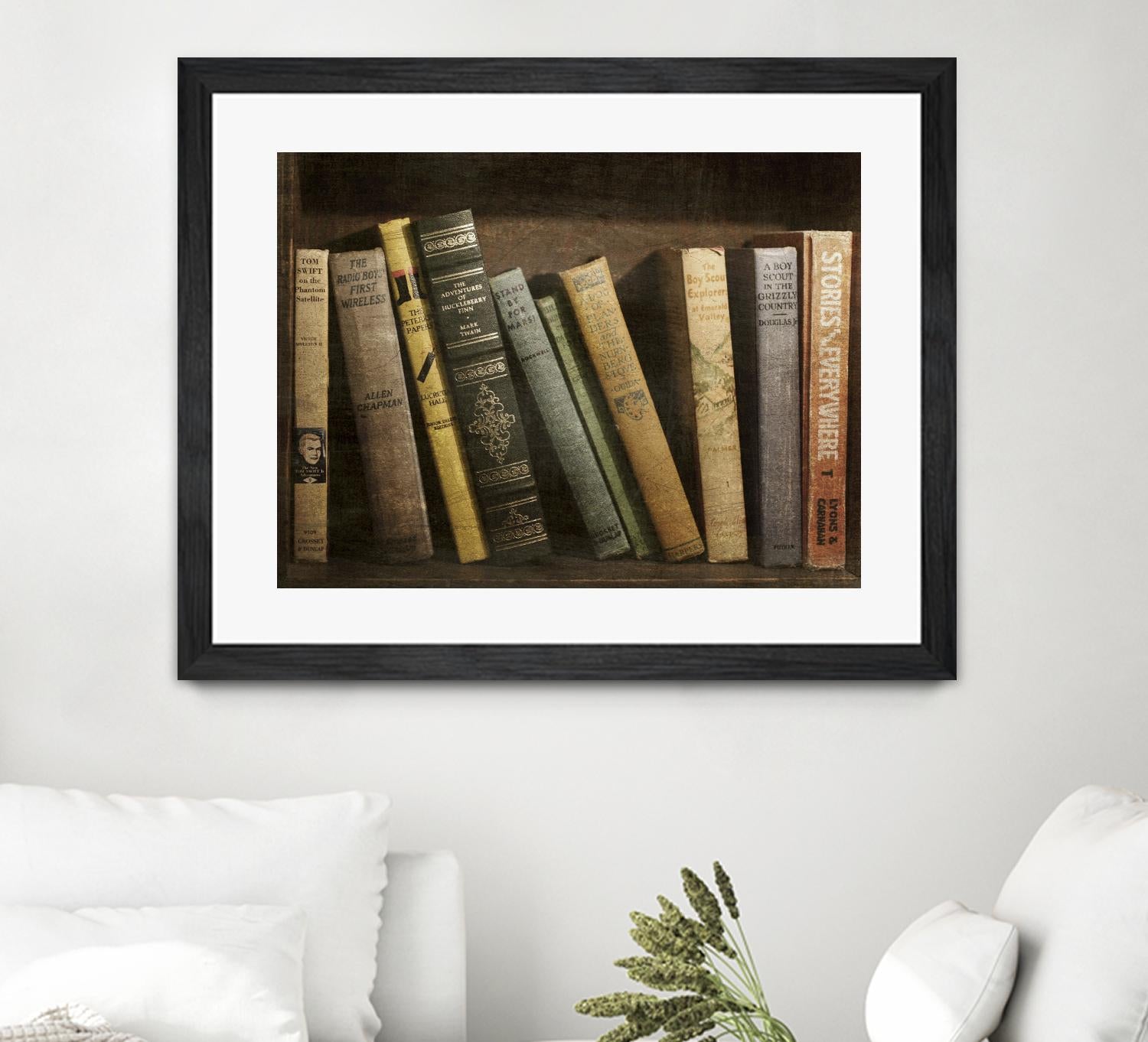 Vintage Book Collection II by Sylvia Cook on GIANT ART - orange leisure
