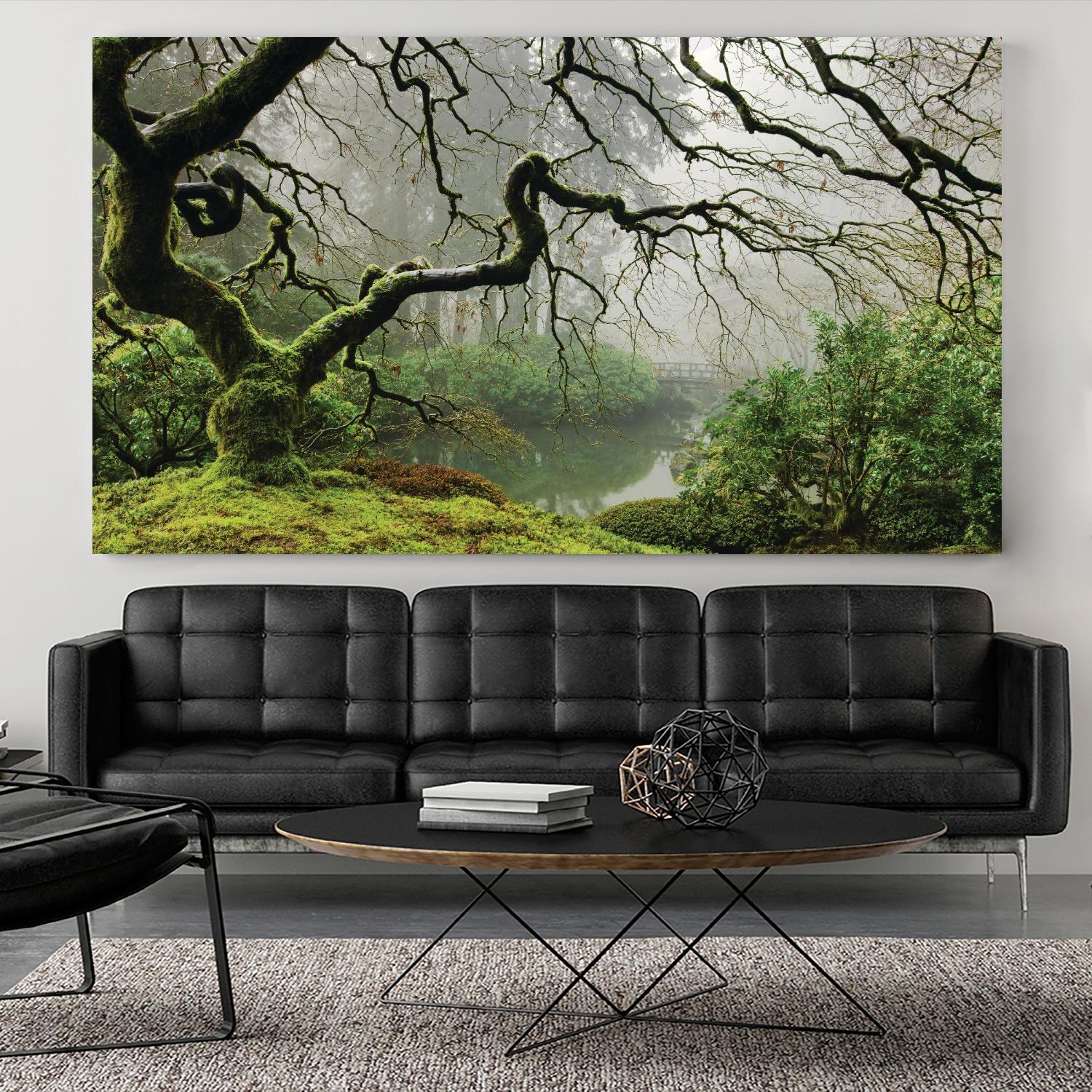 Garden Mist by Don Schwartz on GIANT ART - grey trees
