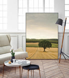 Lone Tree in an Autumn Field by Don Schwartz on GIANT ART - blue trees