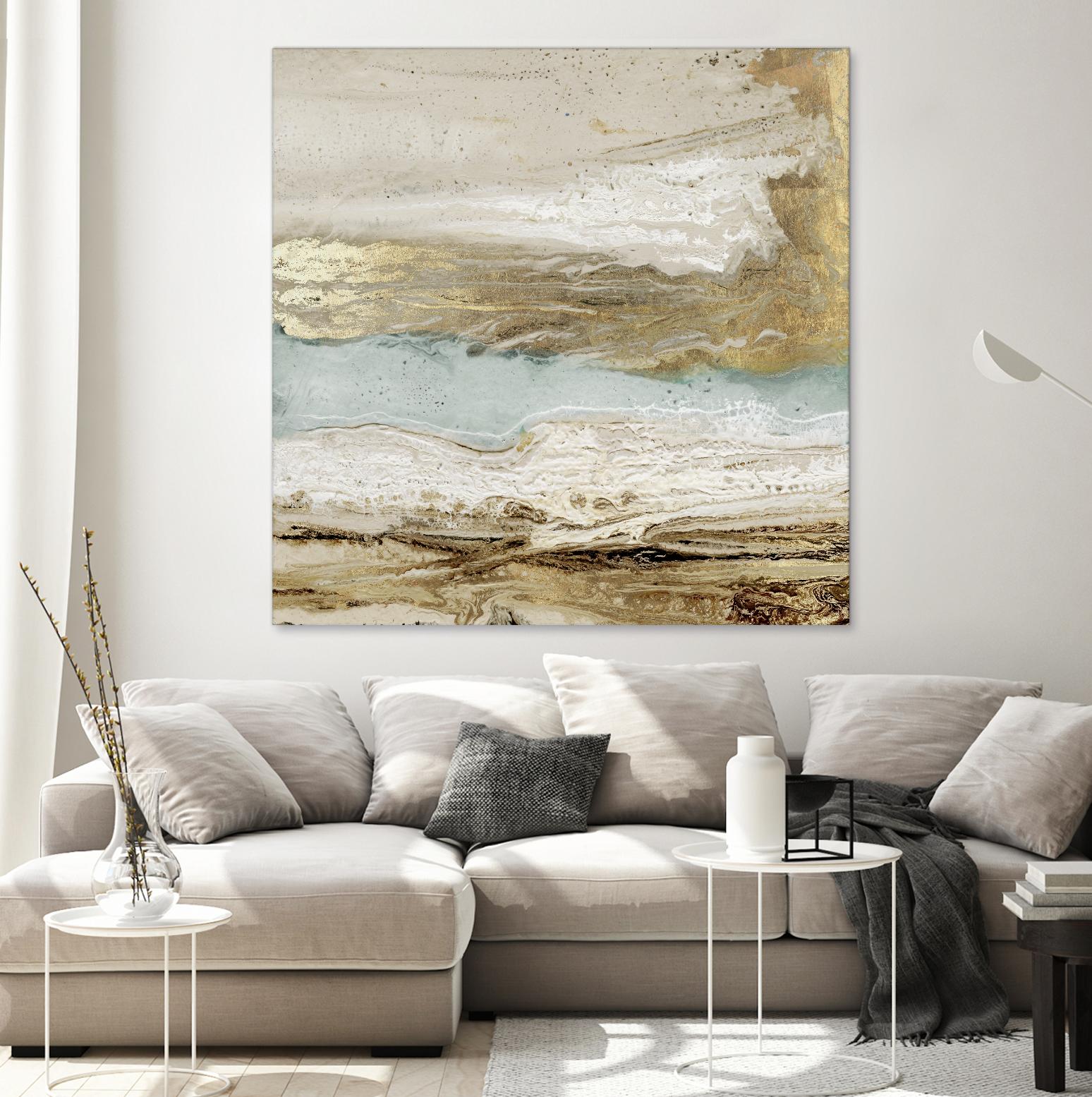 Playa Secreto II by Wendy Kroeker on GIANT ART - beige abstract