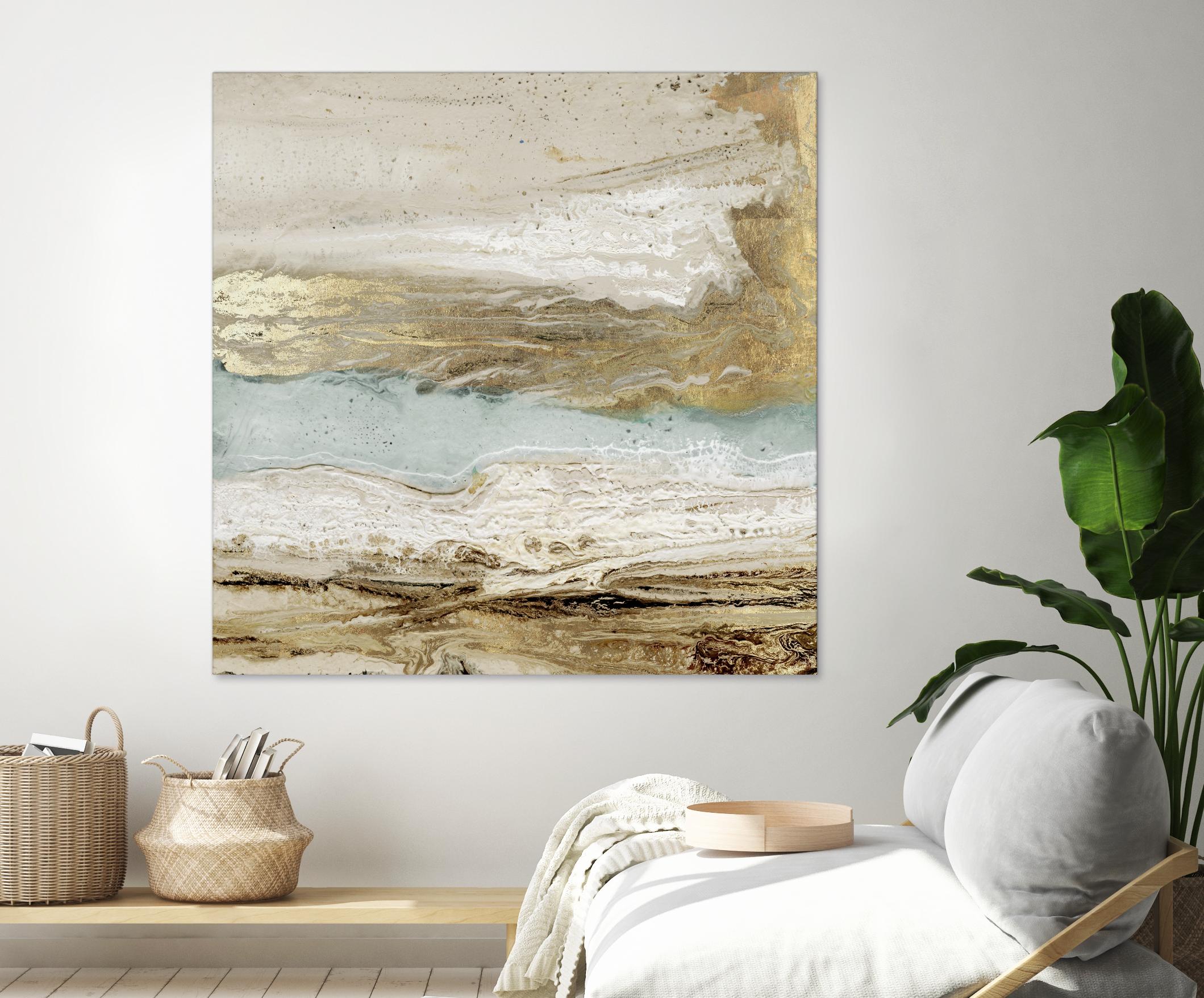 Playa Secreto II by Wendy Kroeker on GIANT ART - beige abstract