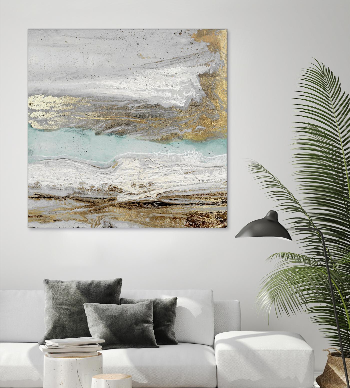 Playa Secreto II Teal Version by Wendy Kroeker on GIANT ART - blue abstract
