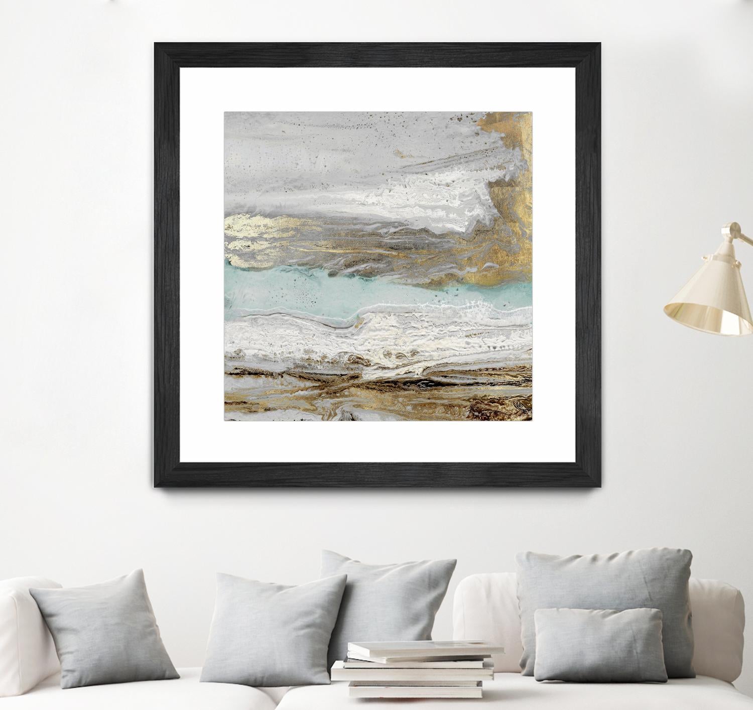 Playa Secreto II Teal Version by Wendy Kroeker on GIANT ART - blue abstract