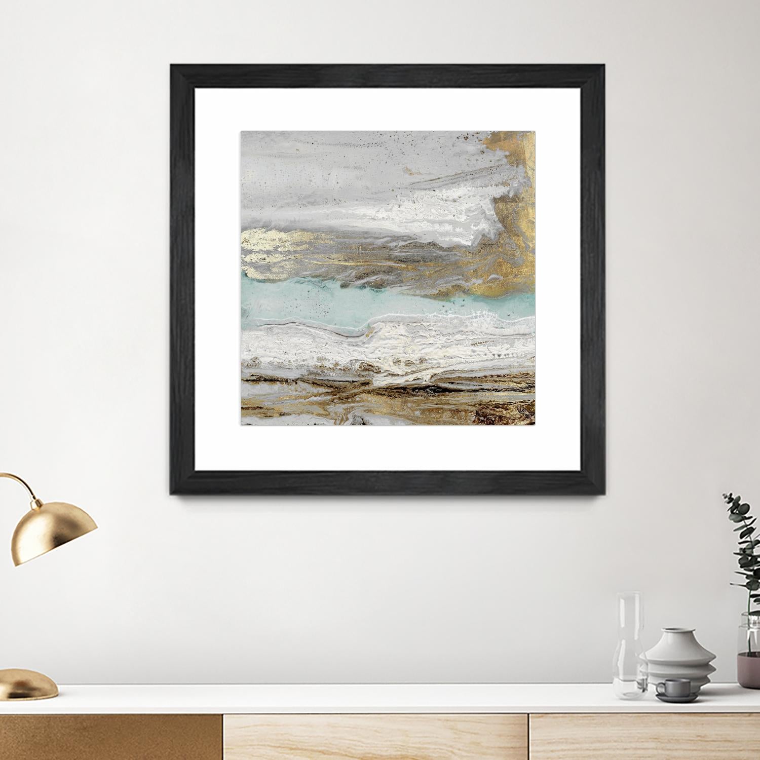 Playa Secreto II Teal Version by Wendy Kroeker on GIANT ART - blue abstract