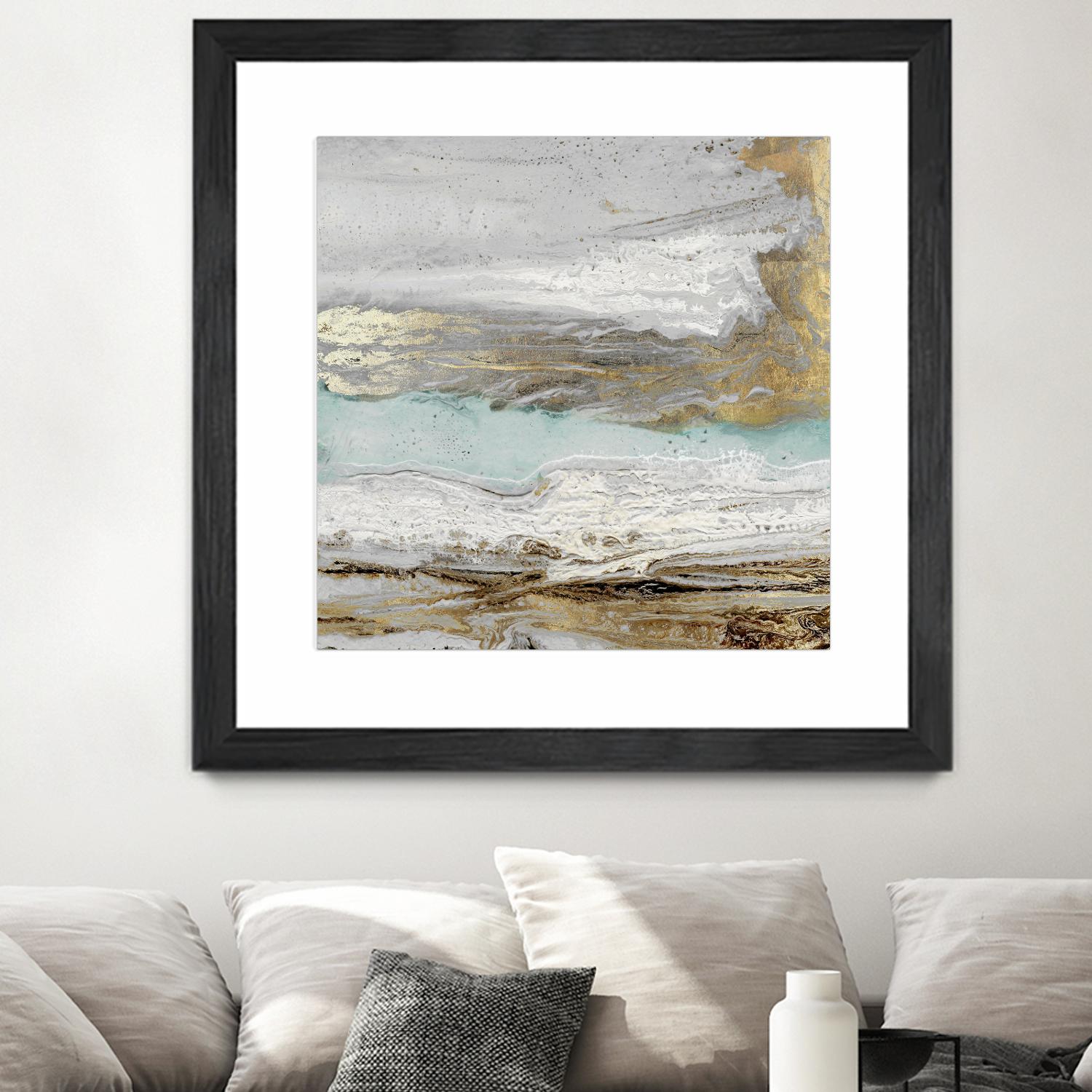 Playa Secreto II Teal Version by Wendy Kroeker on GIANT ART - blue abstract