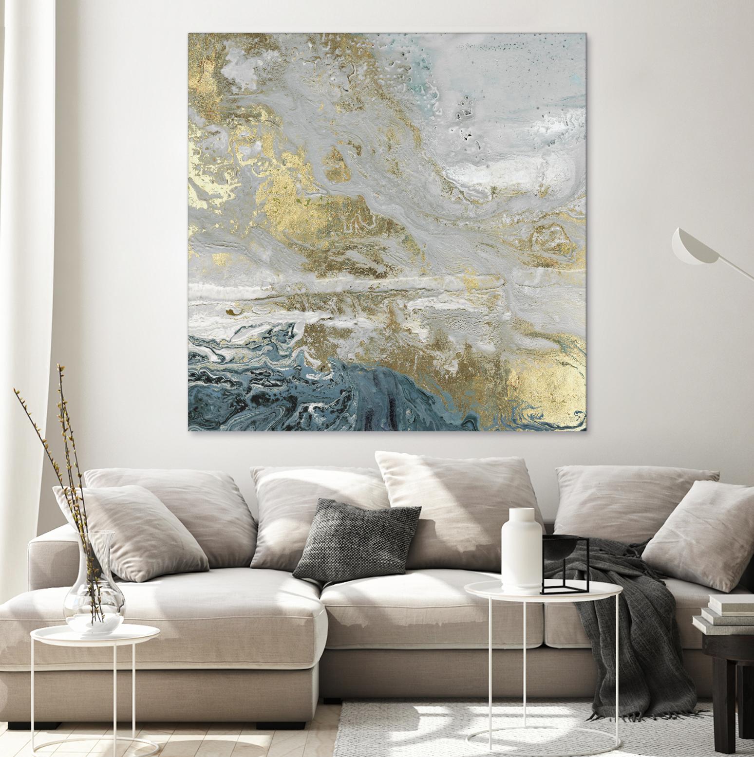 Playa Secreto III Indigo Version by Wendy Kroeker on GIANT ART - blue abstract