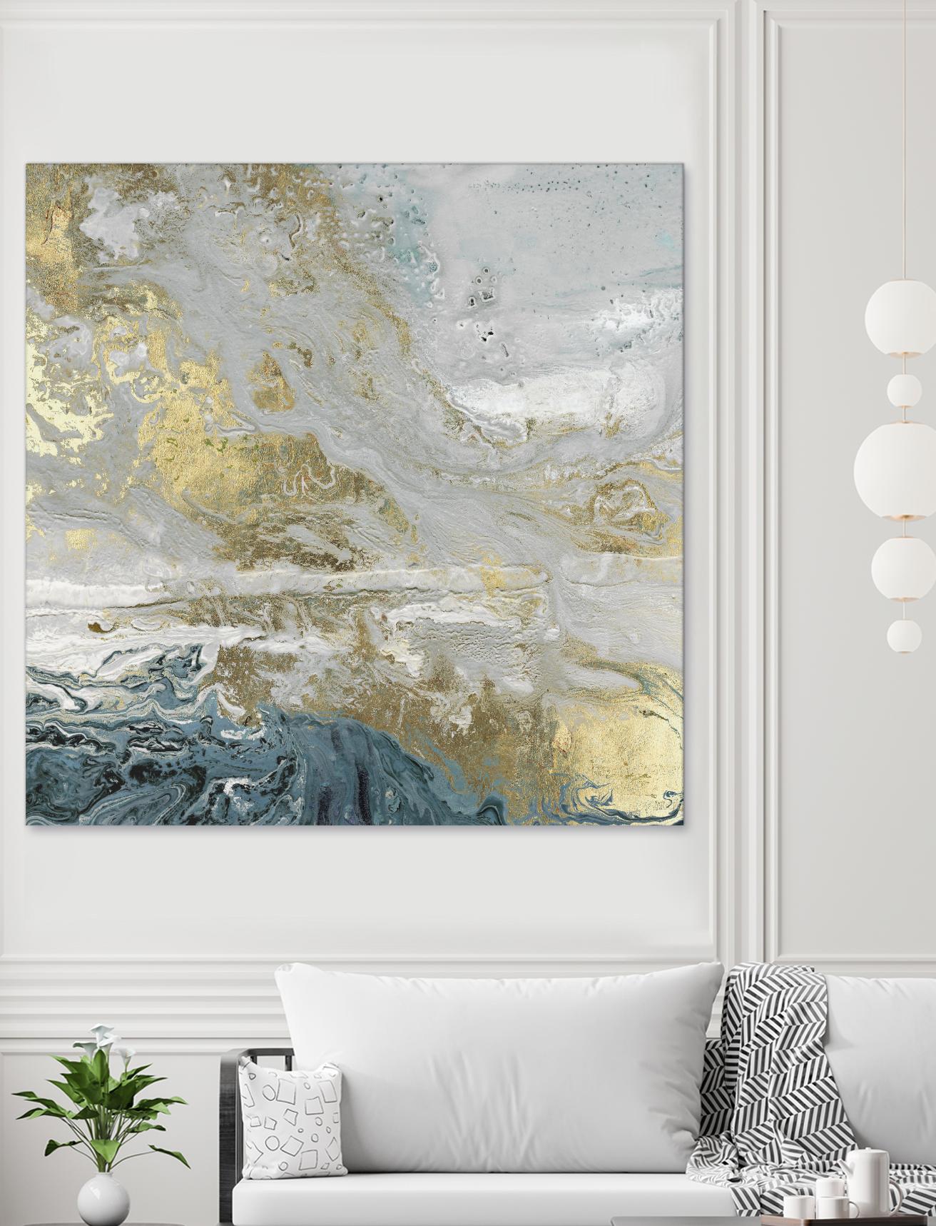 Playa Secreto III Indigo Version by Wendy Kroeker on GIANT ART - blue abstract