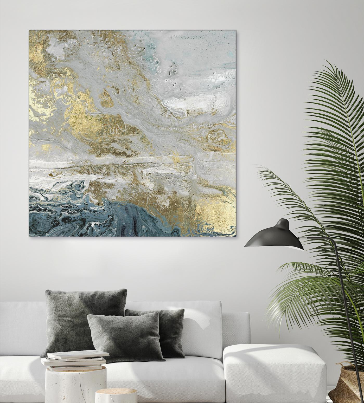 Playa Secreto III Indigo Version by Wendy Kroeker on GIANT ART - blue abstract