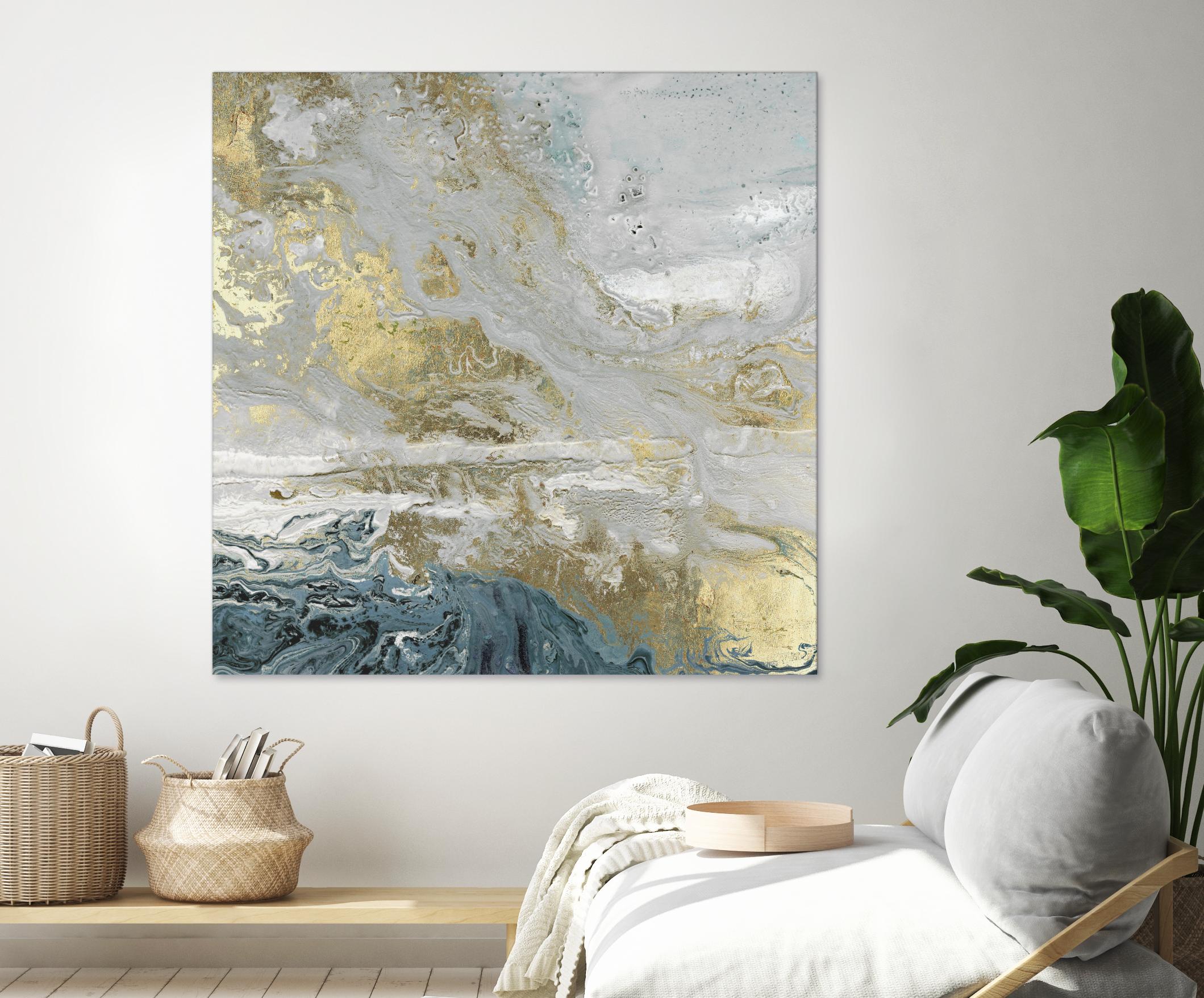 Playa Secreto III Indigo Version by Wendy Kroeker on GIANT ART - blue abstract