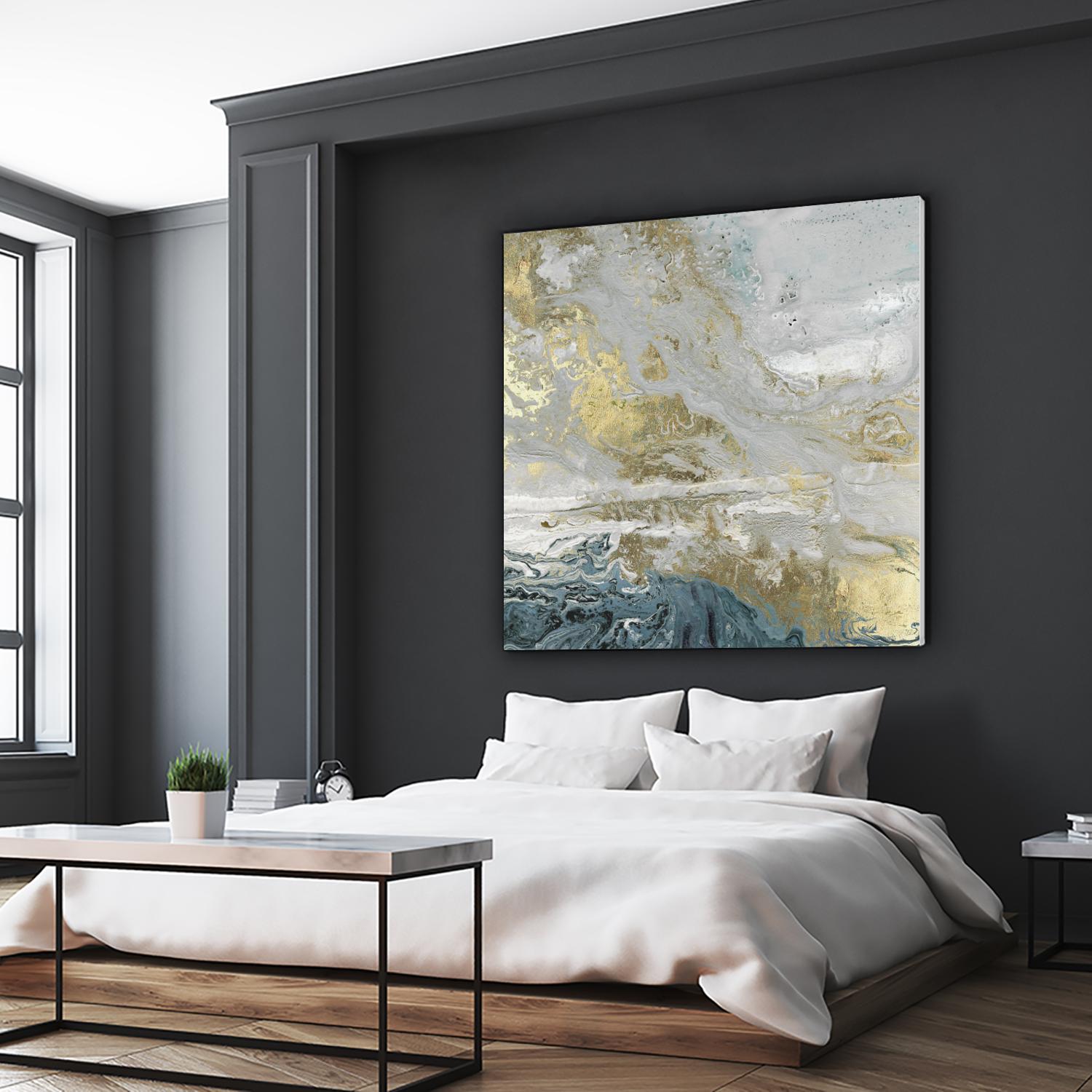 Playa Secreto III Indigo Version by Wendy Kroeker on GIANT ART - blue abstract