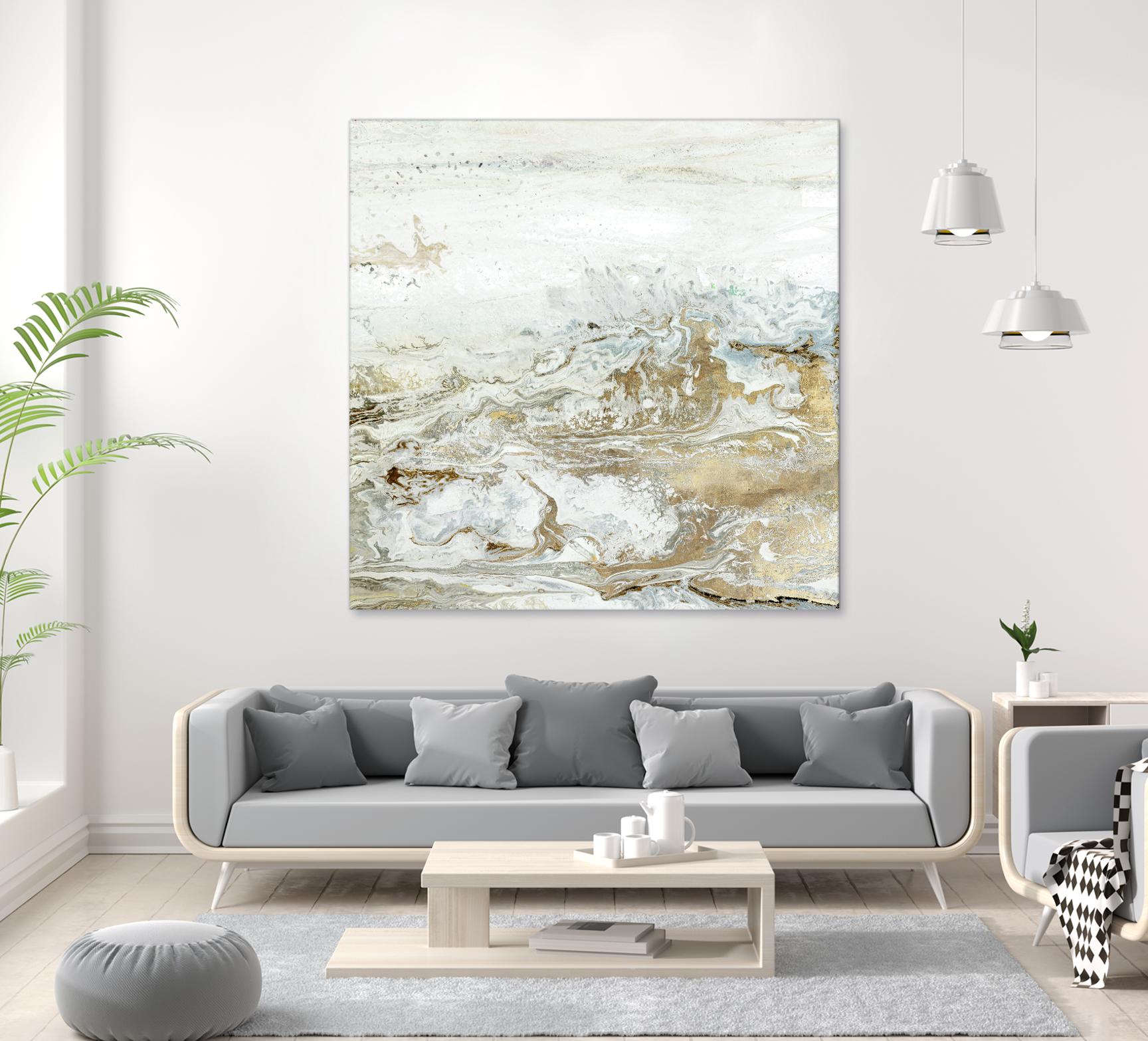 Geode II Teal Version by Wendy Kroeker on GIANT ART - gold abstract