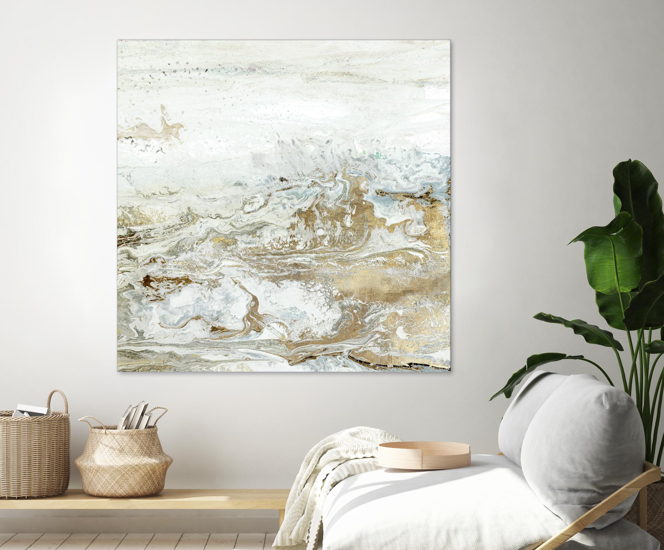 Geode II Teal Version by Wendy Kroeker on GIANT ART - gold abstract
