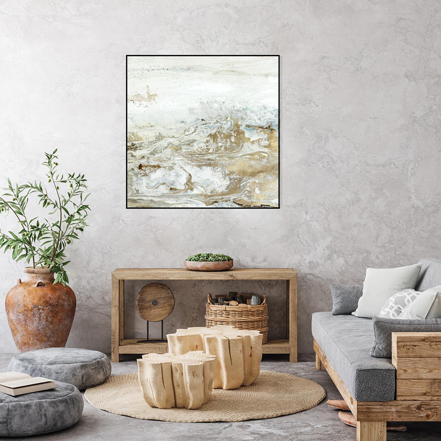 Geode II Teal Version by Wendy Kroeker on GIANT ART - gold abstract