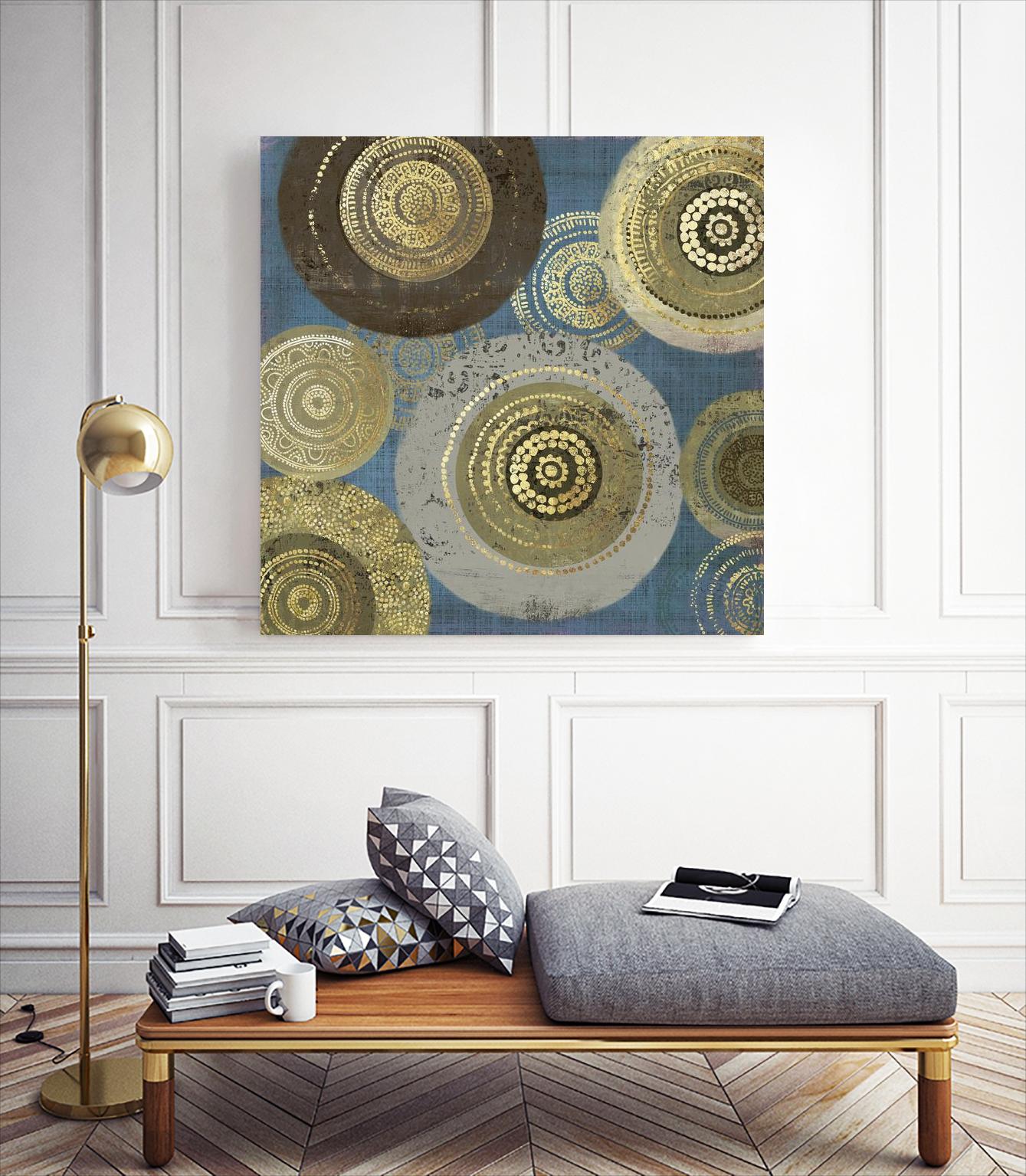 Aboriginal Dot II by Aimee Wilson on GIANT ART - gold abstract