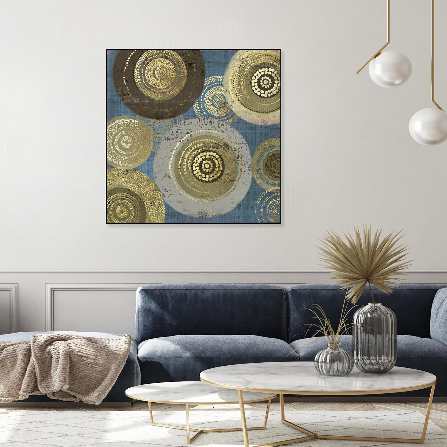 Aboriginal Dot II by Aimee Wilson on GIANT ART - gold abstract