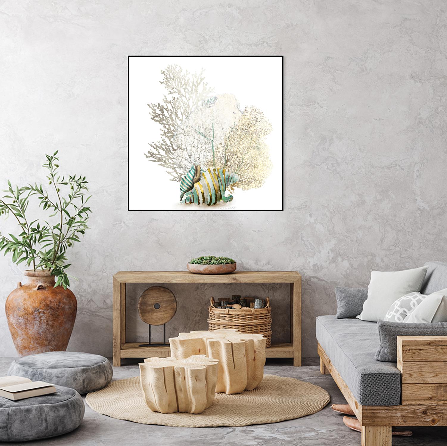 Coral II by Aimee Wilson on GIANT ART - turquoise nautical