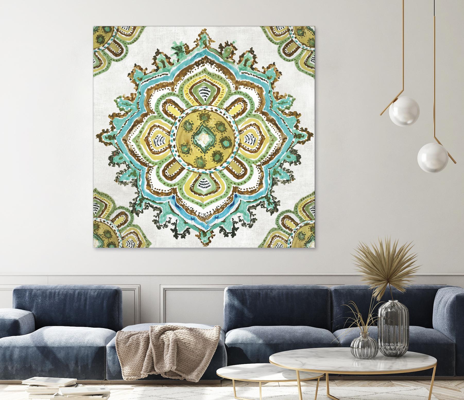 Medalion Inka by Aimee Wilson on GIANT ART - yellow contemporary