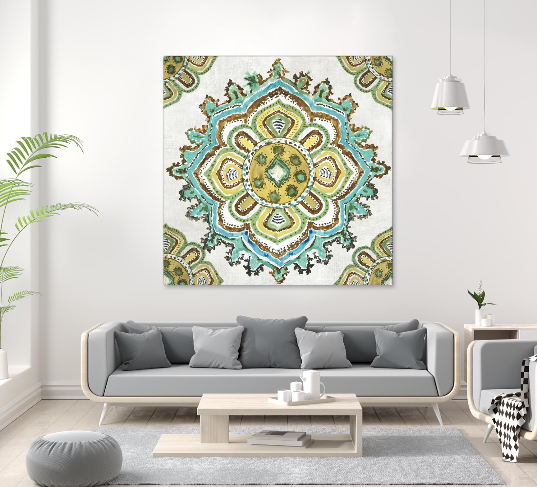 Medalion Inka by Aimee Wilson on GIANT ART - yellow contemporary