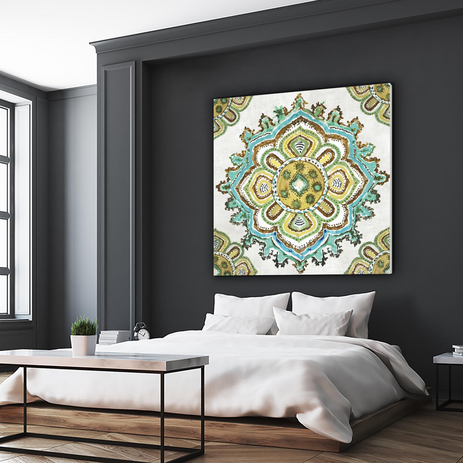 Medalion Inka by Aimee Wilson on GIANT ART - yellow contemporary