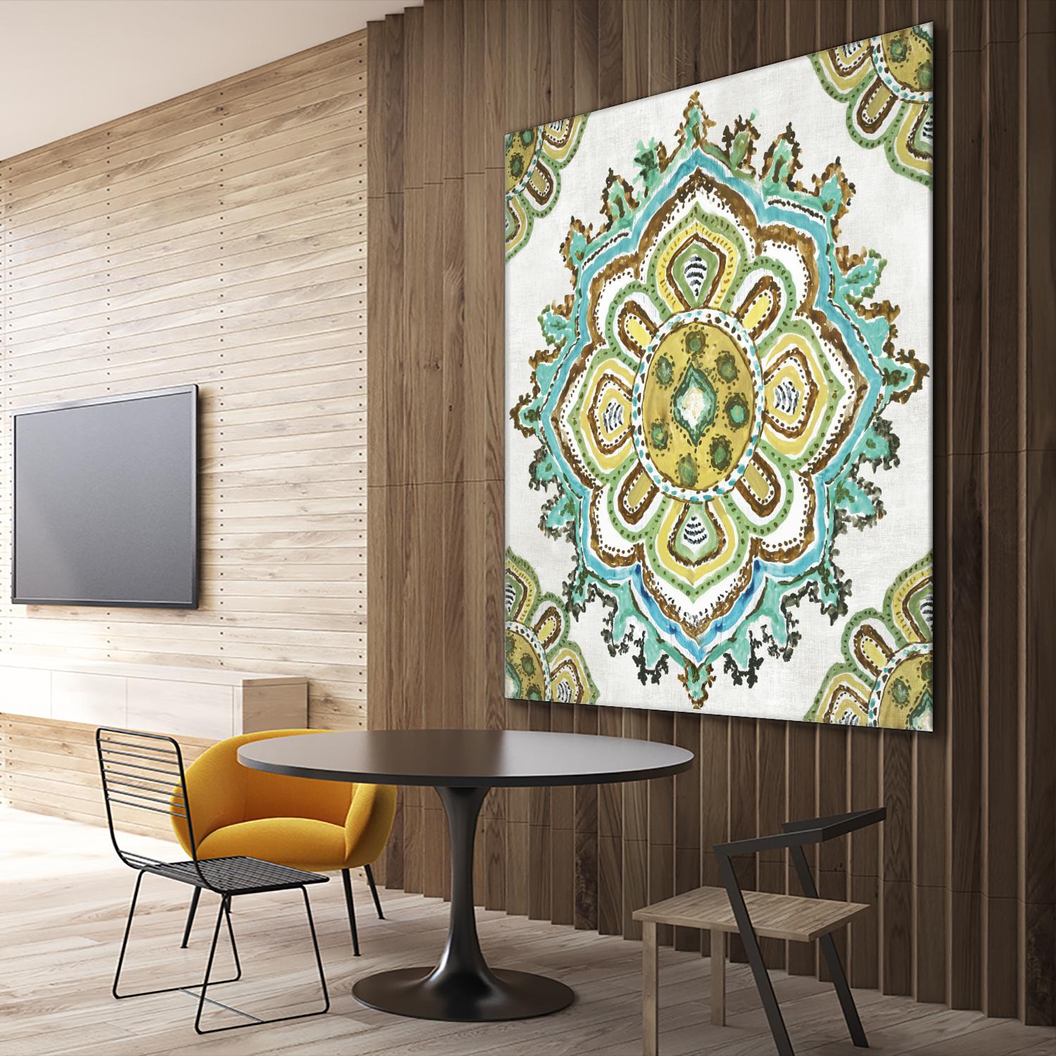 Medalion Inka by Aimee Wilson on GIANT ART - yellow contemporary