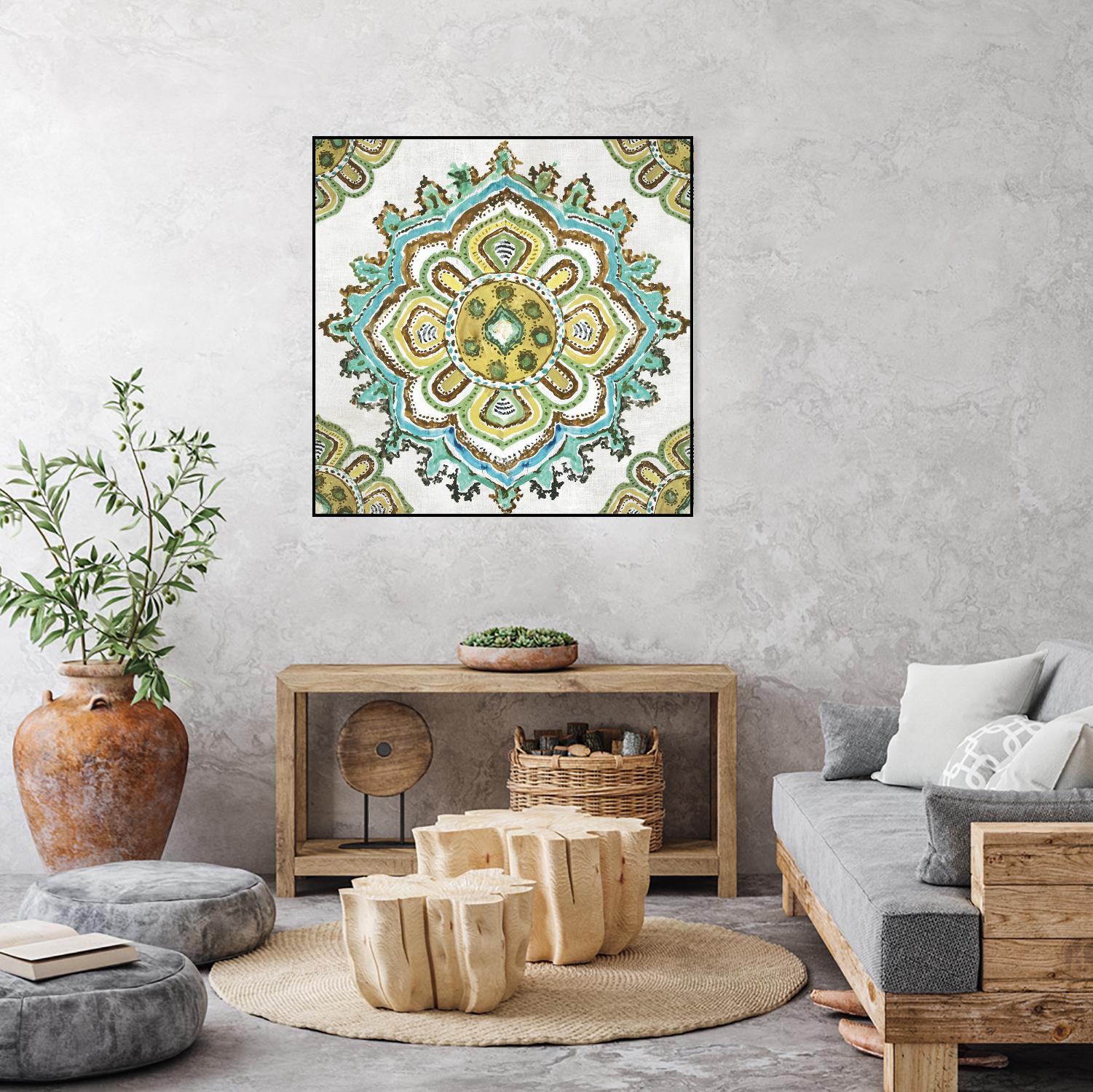 Medalion Inka by Aimee Wilson on GIANT ART - yellow contemporary