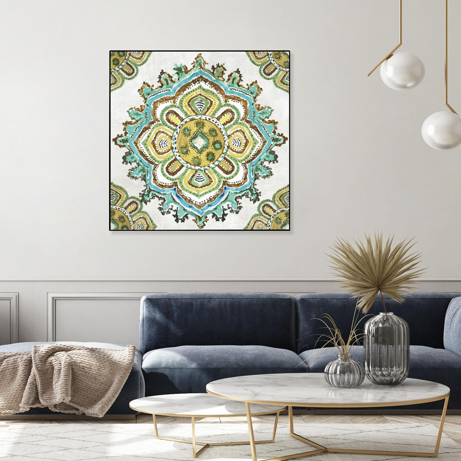 Medalion Inka by Aimee Wilson on GIANT ART - yellow contemporary