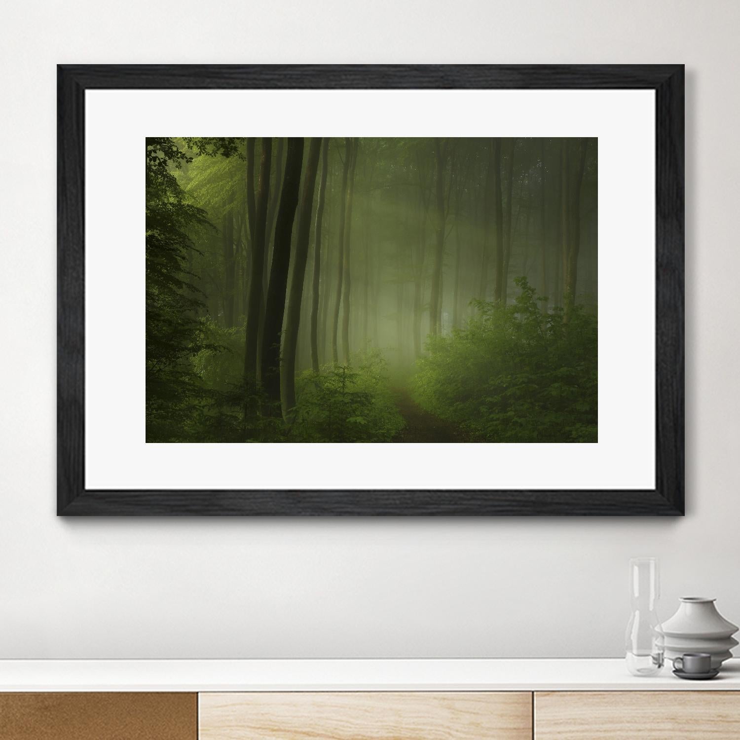 Maier - Forest Morning by 1X on GIANT ART - black trees