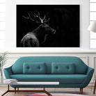 The Deer Soul by PEI 1X on GIANT ART - white black & white deer