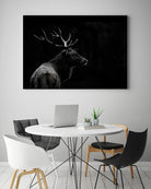 The Deer Soul by PEI 1X on GIANT ART - white black & white deer