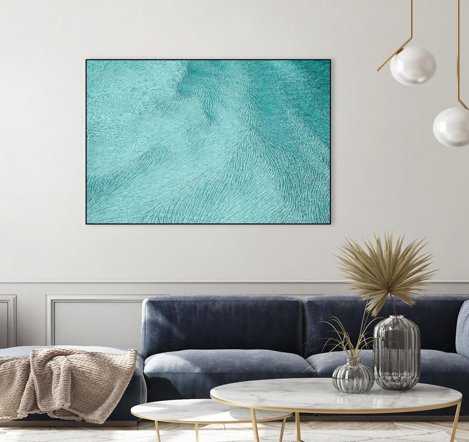 Cracks by Elena 1X on GIANT ART - blue landscape