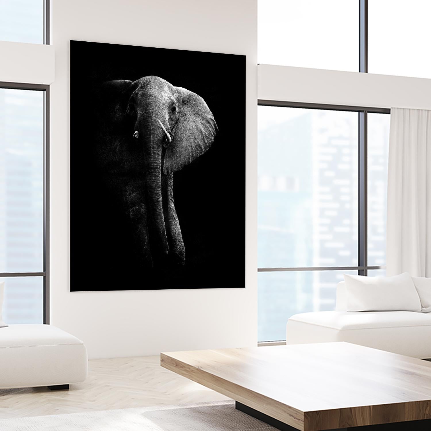Elephant! by WildPhotoArt on GIANT ART - white black&white nature 