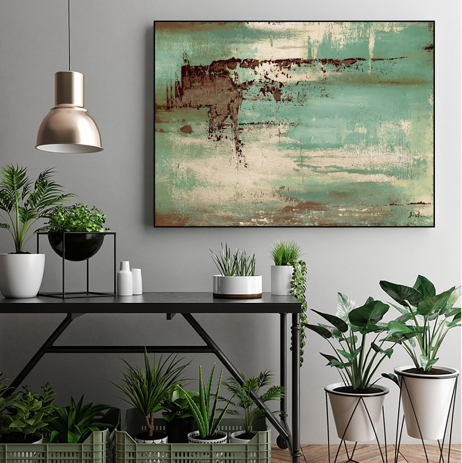 The Teal and Brown Ones by Patricia Pinto on GIANT ART - abstract 