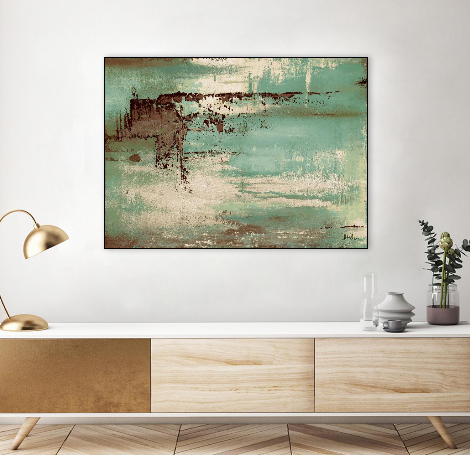 The Teal and Brown Ones by Patricia Pinto on GIANT ART - abstract 