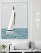 Sailboat In The Ocean by Kathy Mansfield on GIANT ART - coastal 