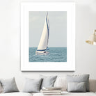 Sailboat In The Ocean by Kathy Mansfield on GIANT ART - coastal 