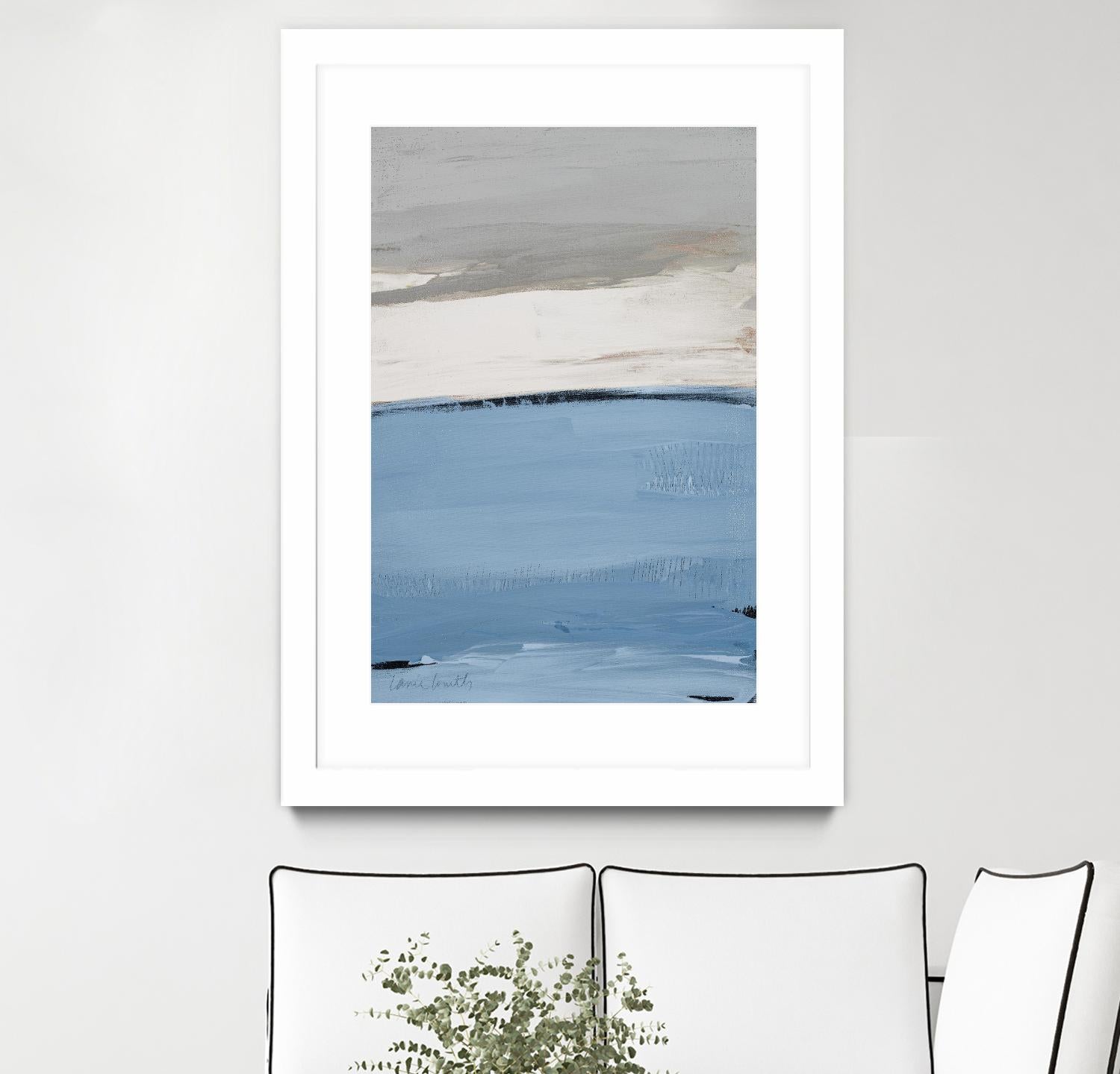 Blue Flatlands I by Lanie Loreth on GIANT ART - beige abstract 