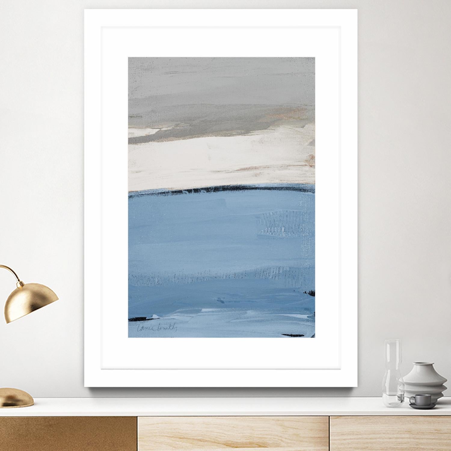 Blue Flatlands I by Lanie Loreth on GIANT ART - beige abstract 