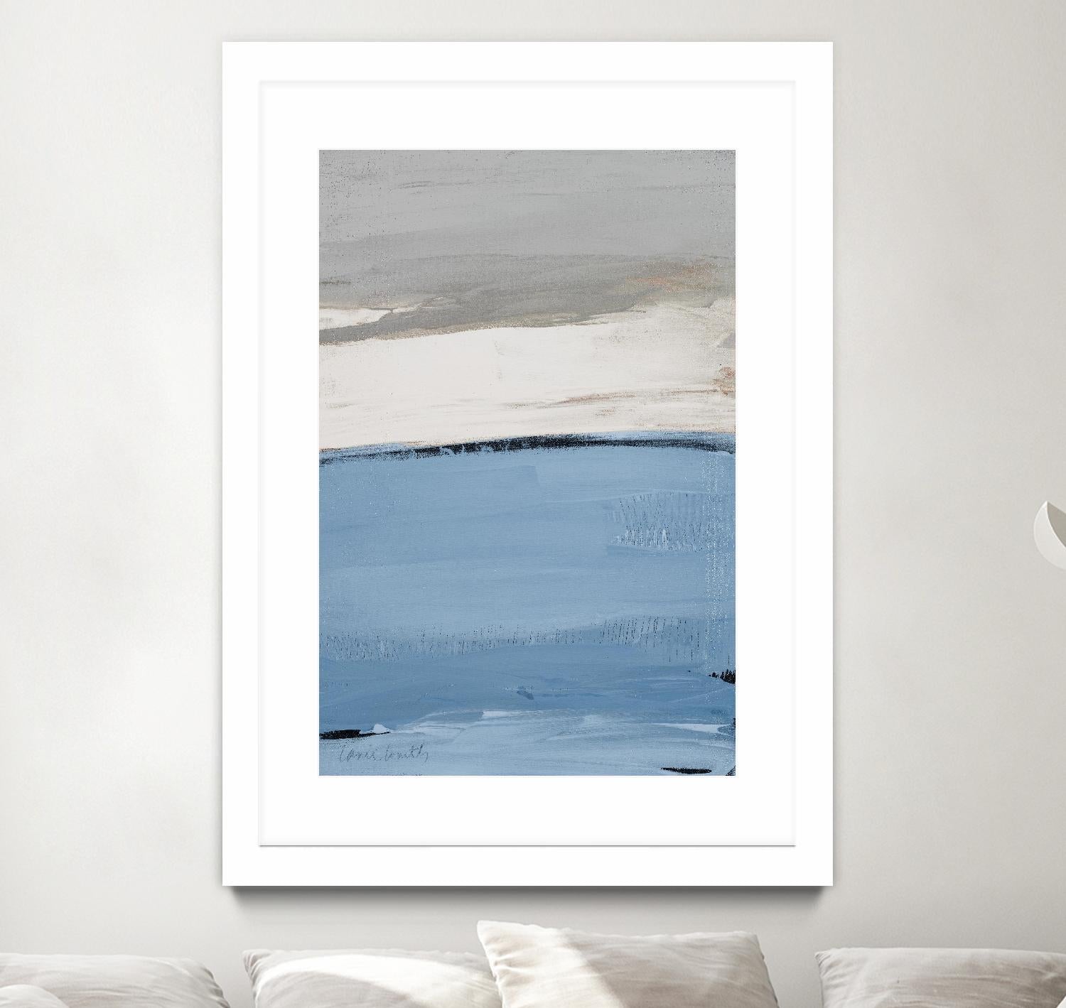 Blue Flatlands I by Lanie Loreth on GIANT ART - beige abstract 