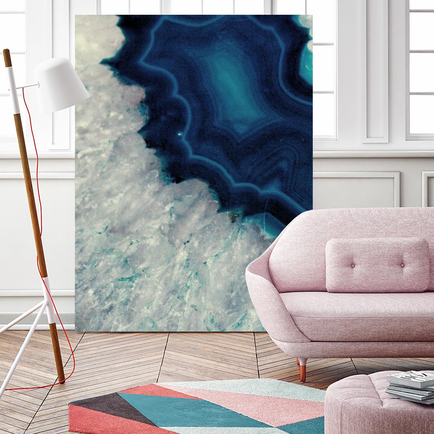 Up Close Blue Mineral I by Susan Bryant on GIANT ART - abstract 