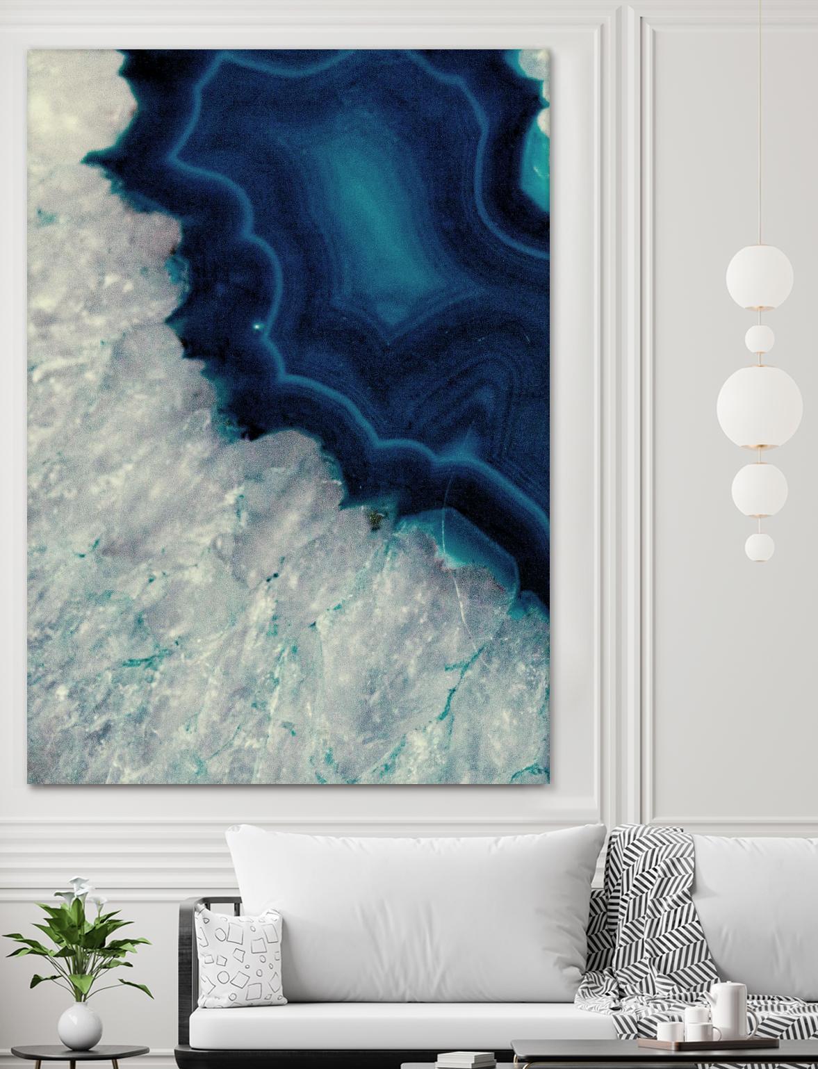 Up Close Blue Mineral I by Susan Bryant on GIANT ART - abstract 