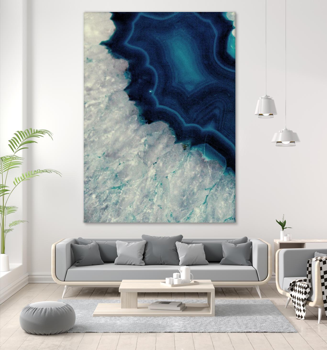 Up Close Blue Mineral I by Susan Bryant on GIANT ART - abstract 