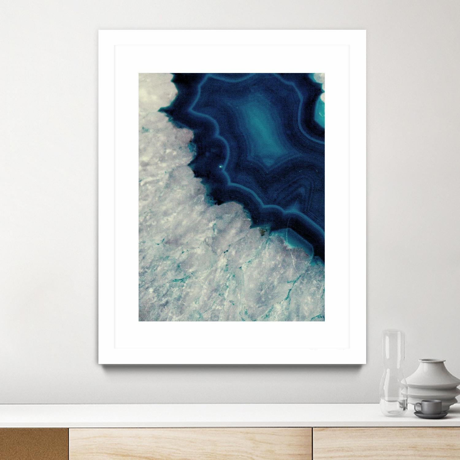 Up Close Blue Mineral I by Susan Bryant on GIANT ART - abstract 