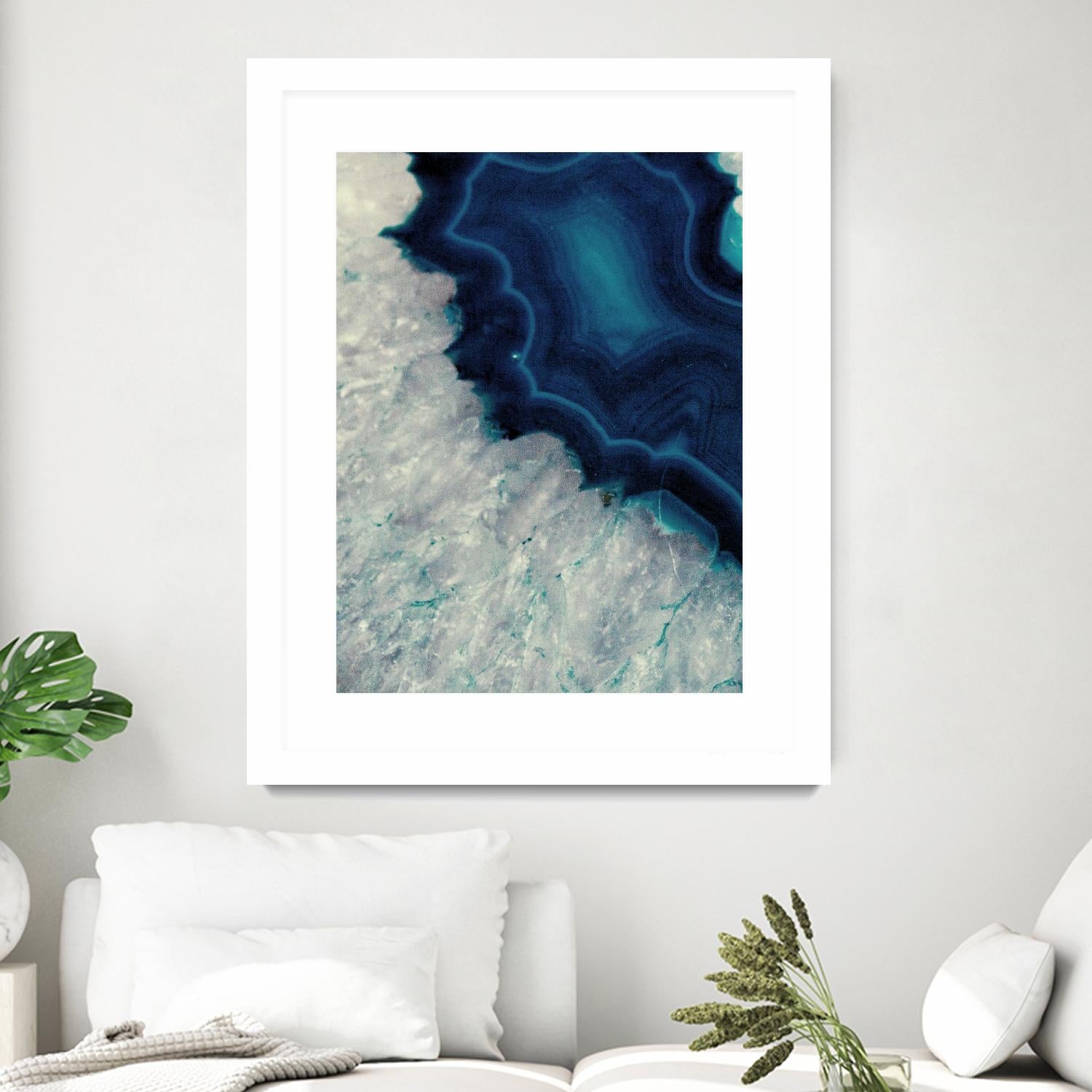 Up Close Blue Mineral I by Susan Bryant on GIANT ART - abstract 