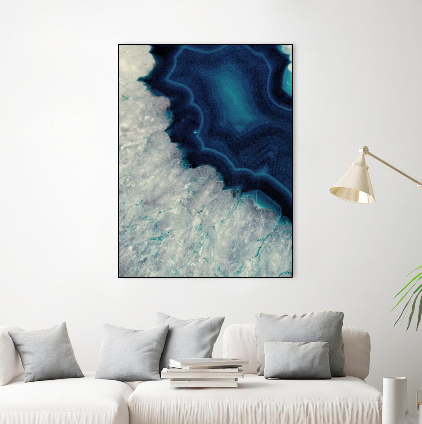 Up Close Blue Mineral I by Susan Bryant on GIANT ART - abstract 