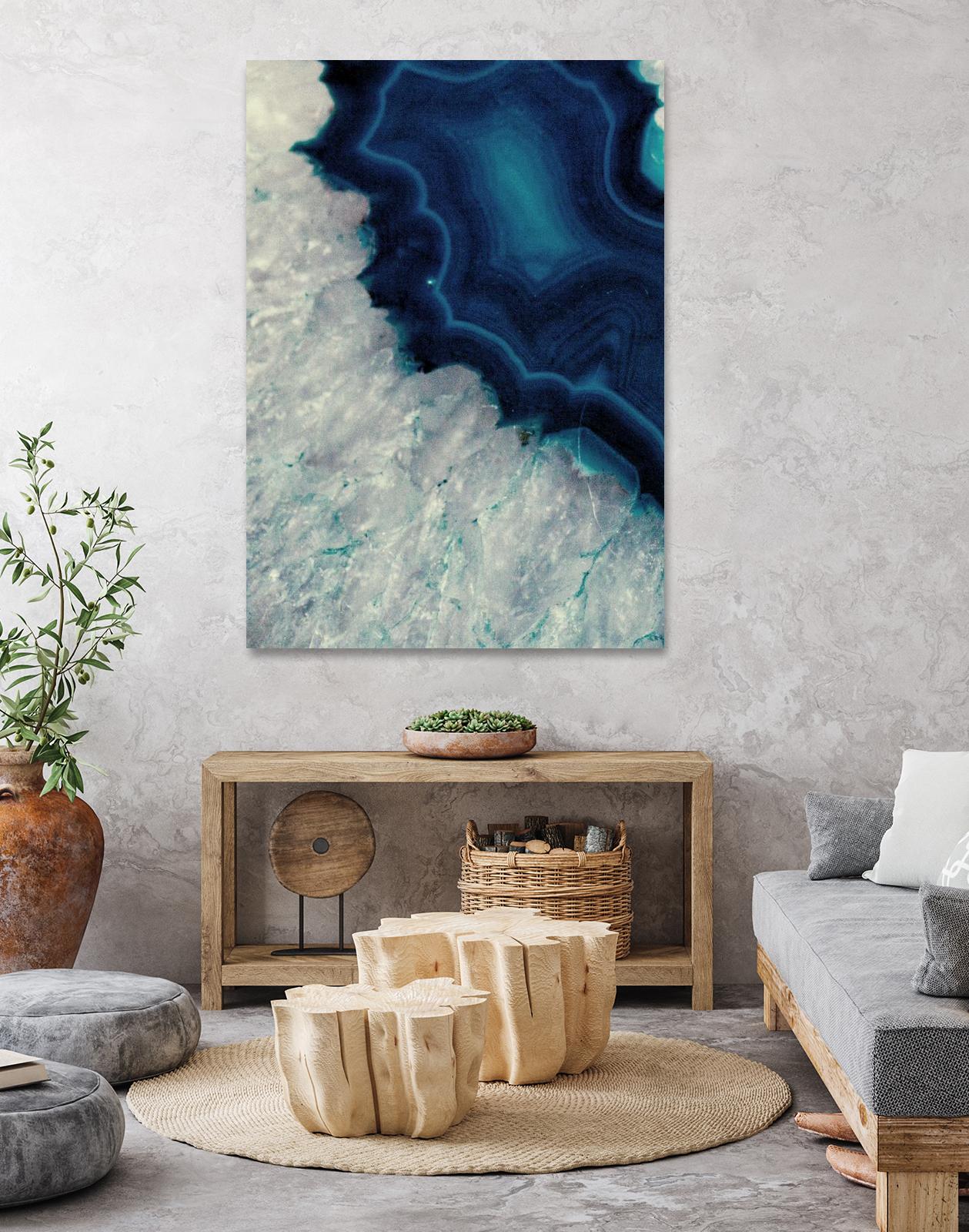 Up Close Blue Mineral I by Susan Bryant on GIANT ART - abstract 