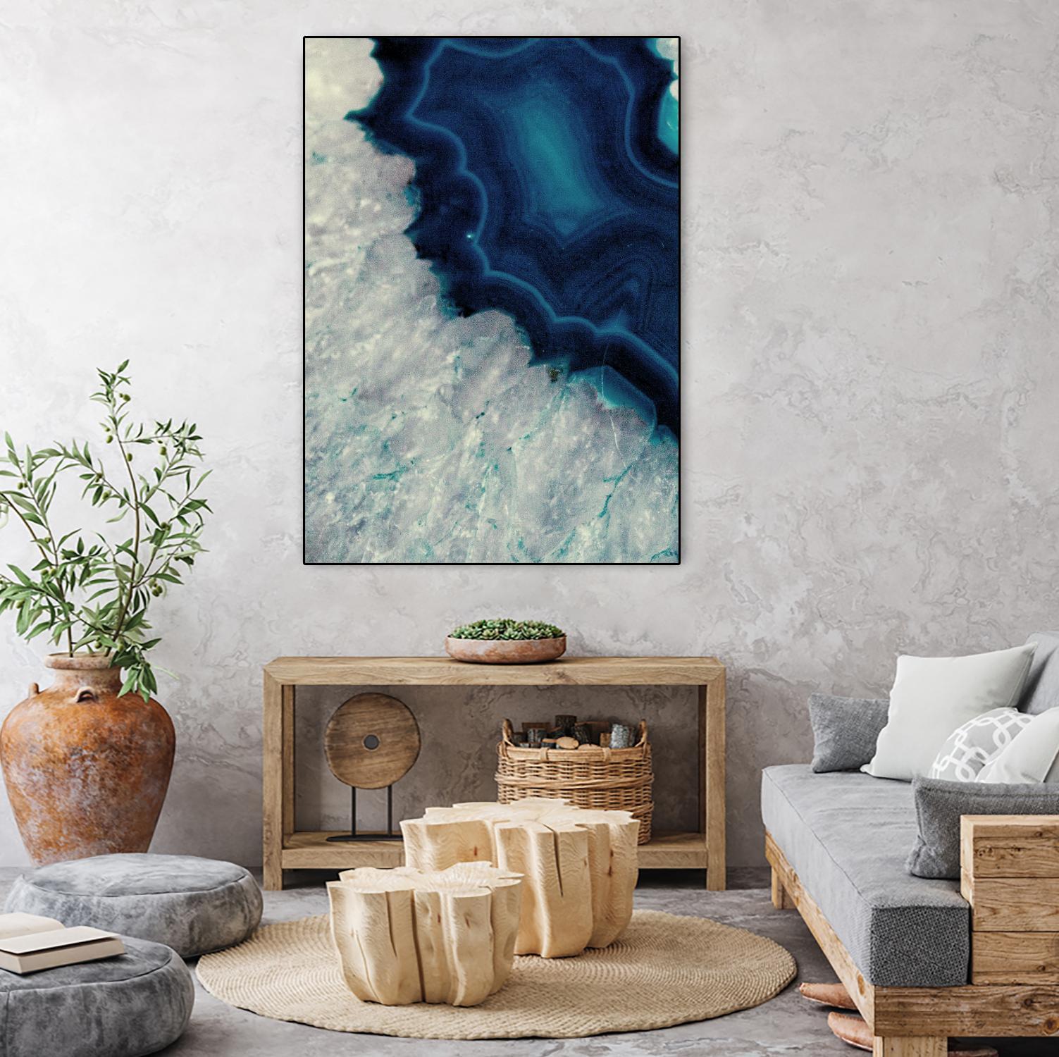 Up Close Blue Mineral I by Susan Bryant on GIANT ART - abstract 