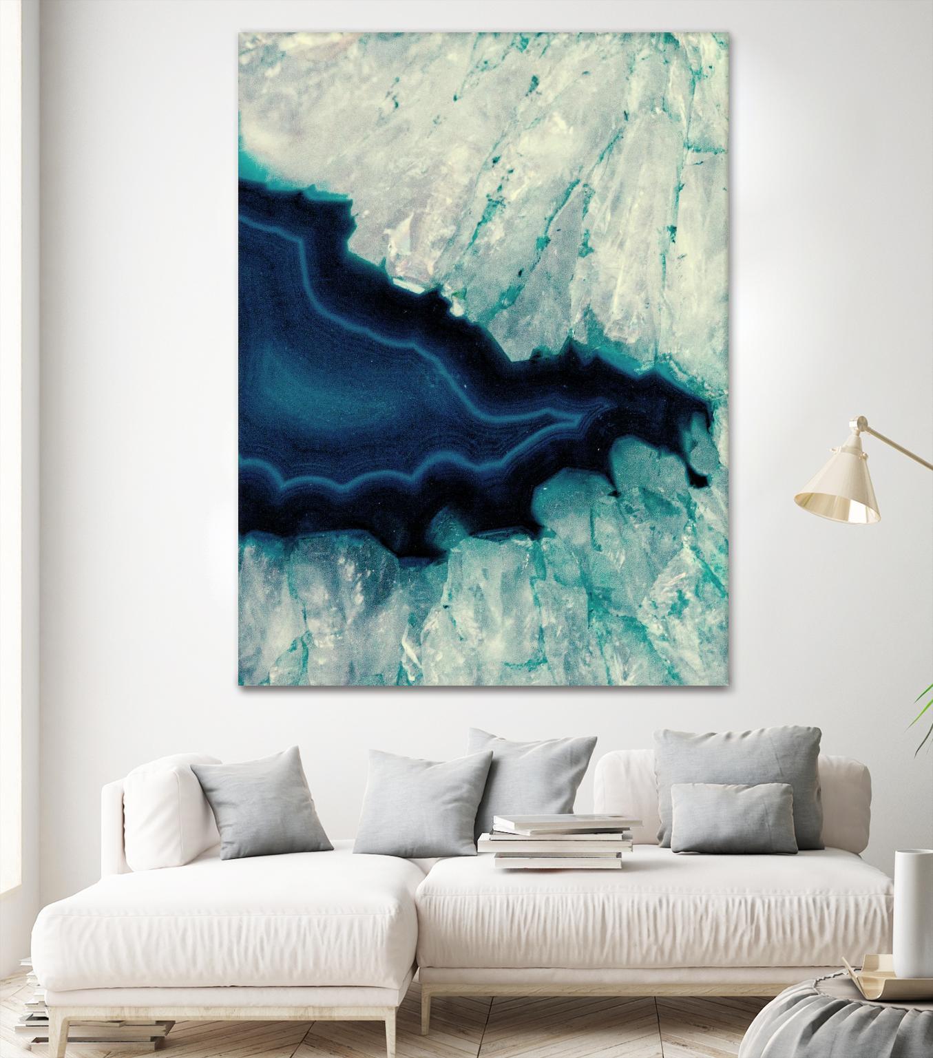 Up Close Blue Mineral II by Susan Bryant on GIANT ART - abstract 