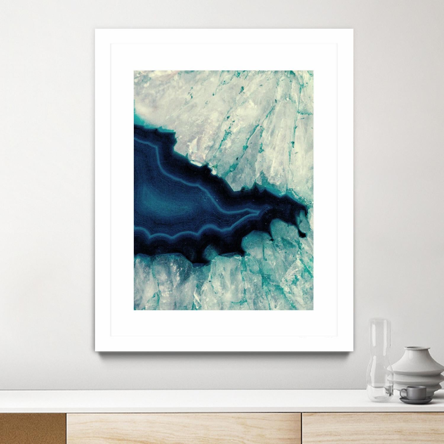 Up Close Blue Mineral II by Susan Bryant on GIANT ART - abstract 
