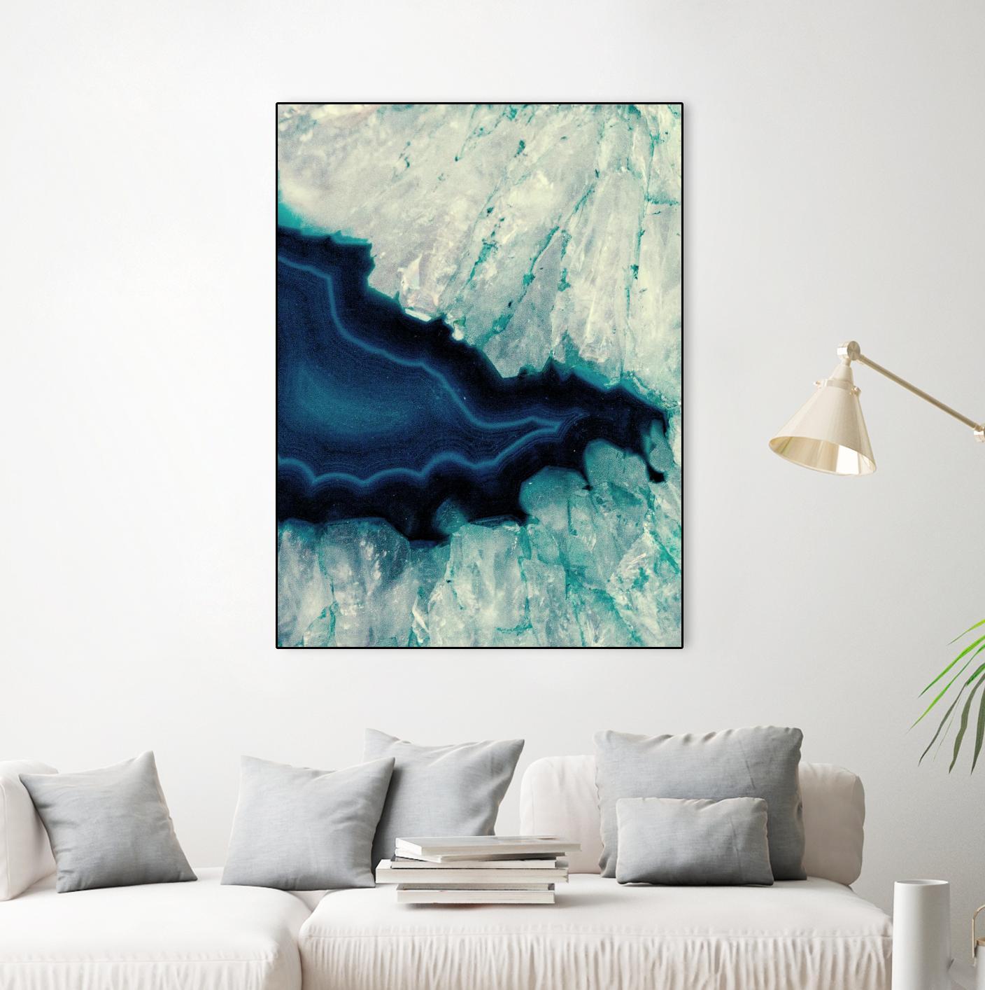 Up Close Blue Mineral II by Susan Bryant on GIANT ART - abstract 