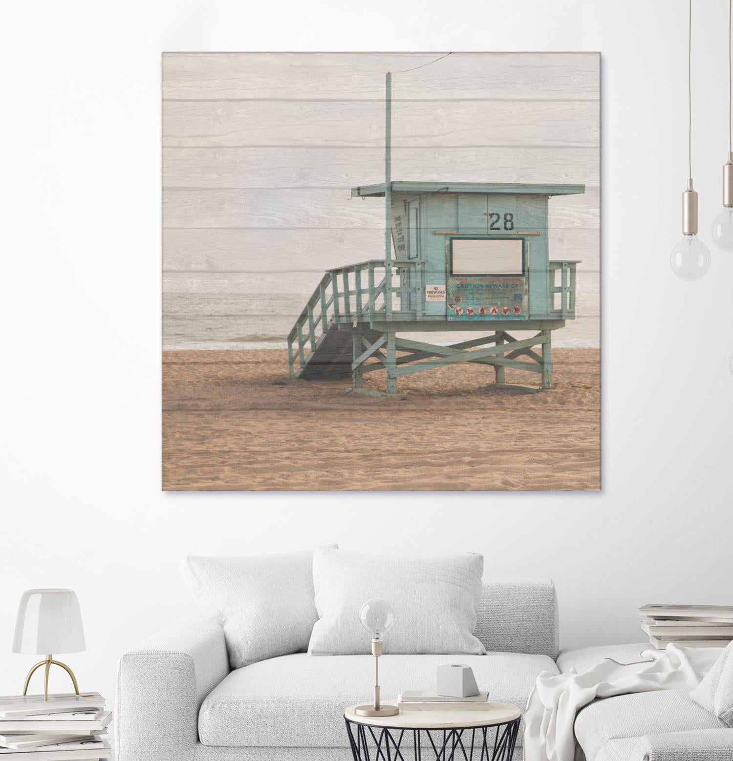 Whitewashed Lifeguard Stand by Susan Bryant on GIANT ART - coastal photography
